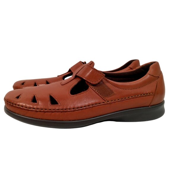 SAS San Antonio Shoes Roamer Shoes Women 11 N Narrow Brown Leather Mary Janes - Picture 4 of 16